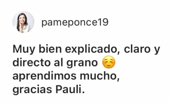 testimonio curso instagram directo al grano paulina cisneros